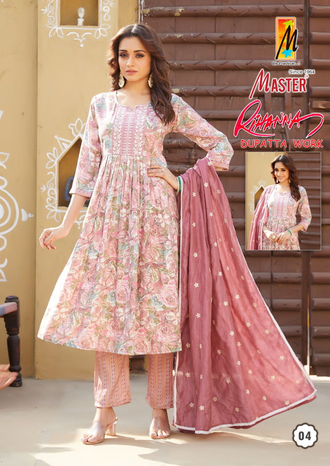 Rihanna By Master Naira Cut Capsule Printed Kurti With Bottom Dupatta Wholesale Market In Surat
